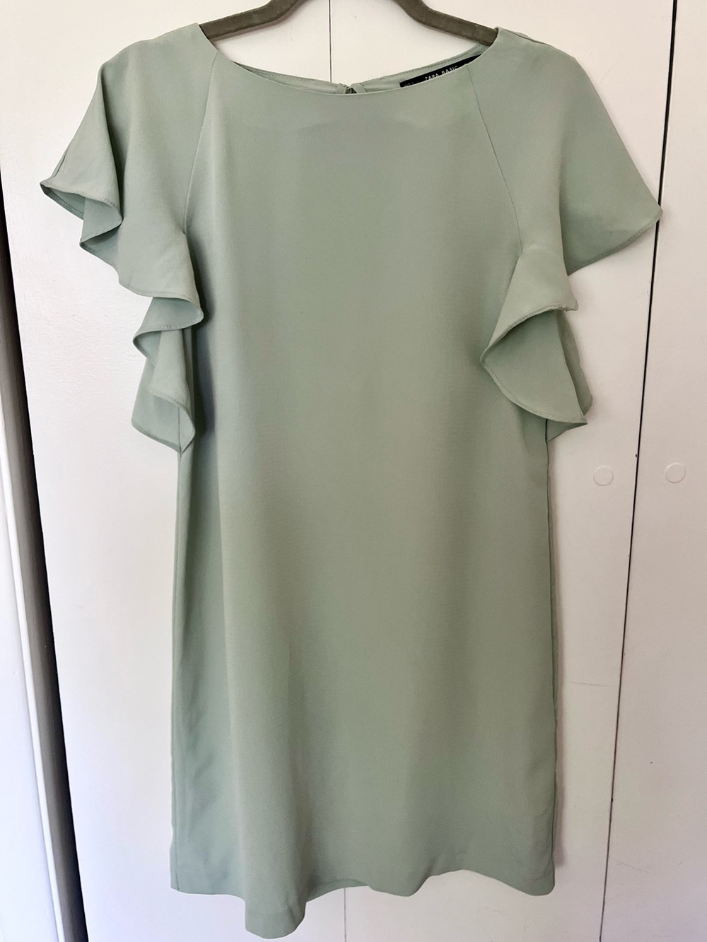 Zara Flutter-Sleeve Mini Dress Size S